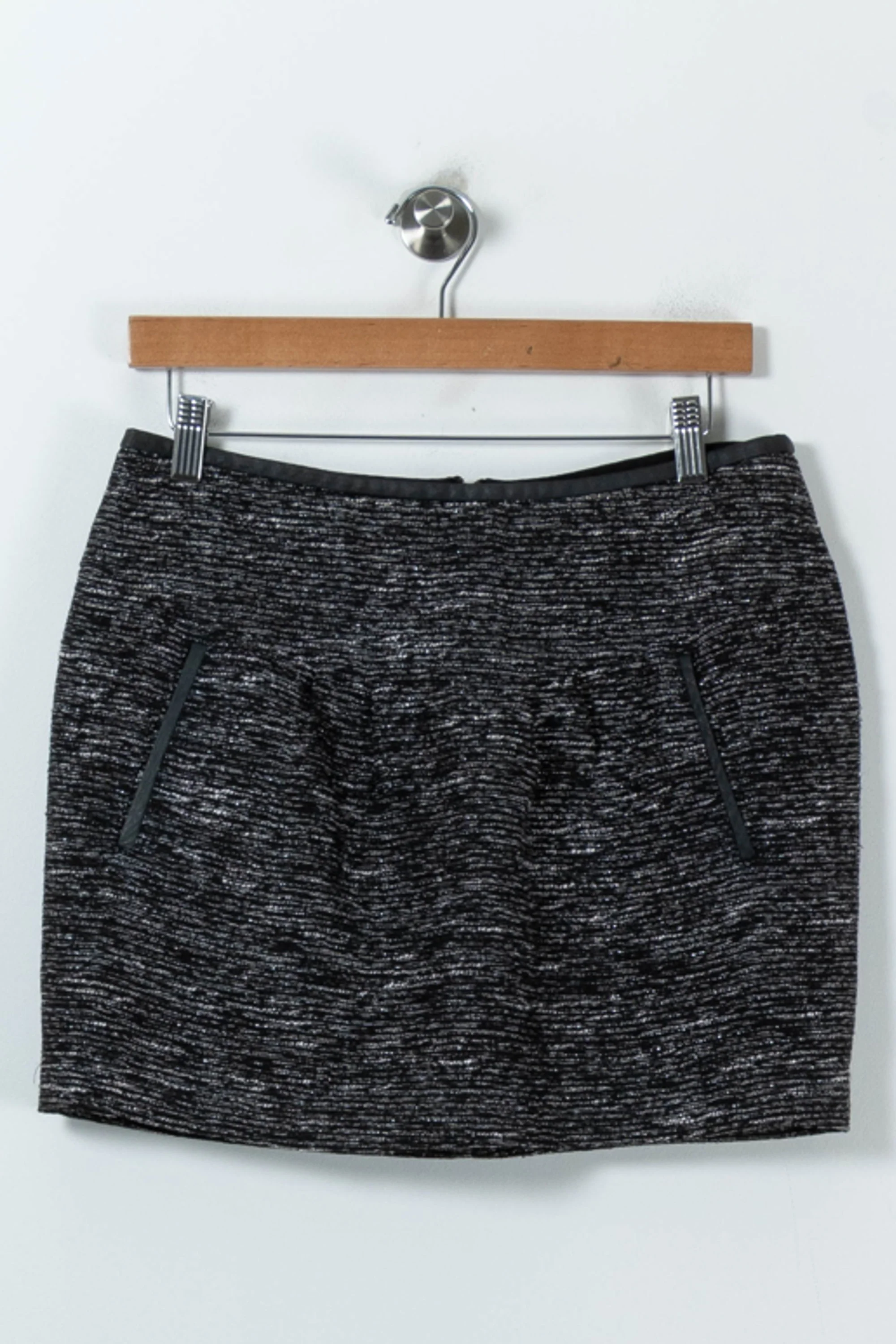 Jupe Droite Noire et Grise - Taille L/40 - Image 2