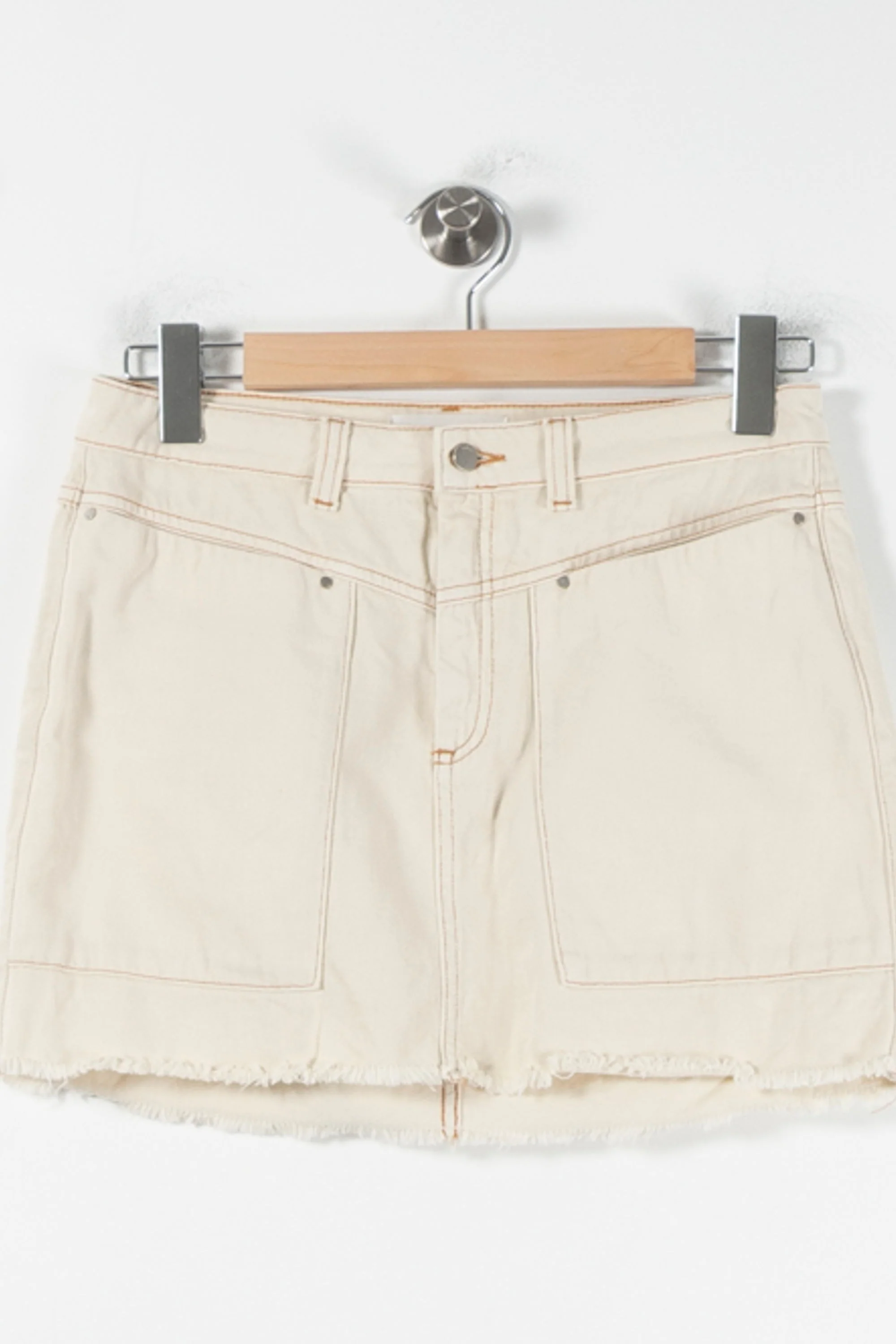 Jupe En Jean Beige - Taille S/36 - Image 2