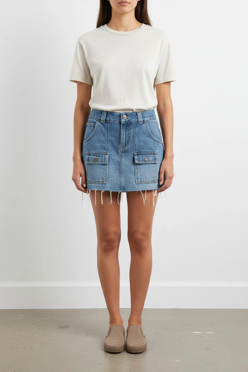 Jupe en Jean Bleue - Taille XS/34