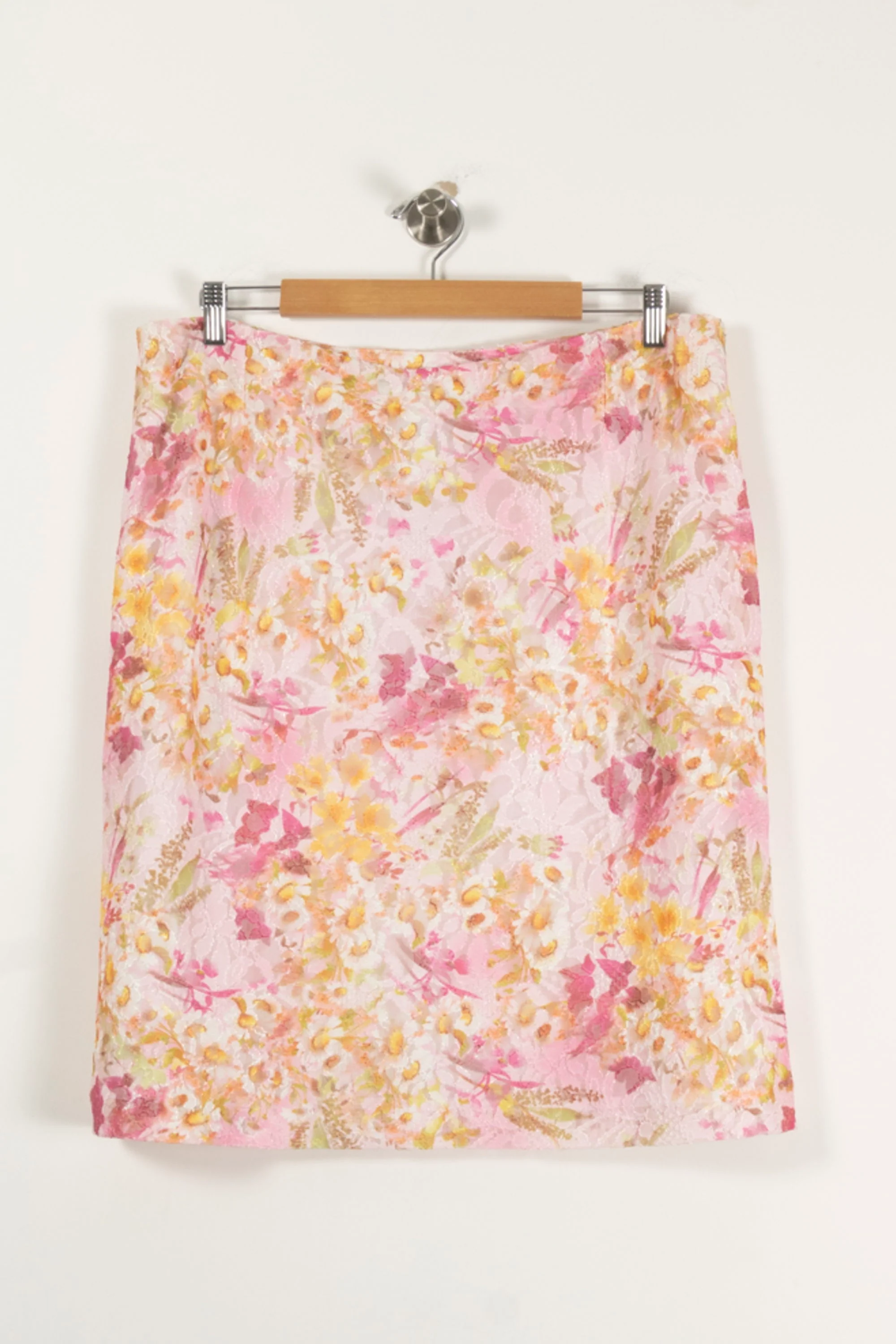 Jupe Fleurie Rose et Jaune - Taille XXXL/46 - Image 2