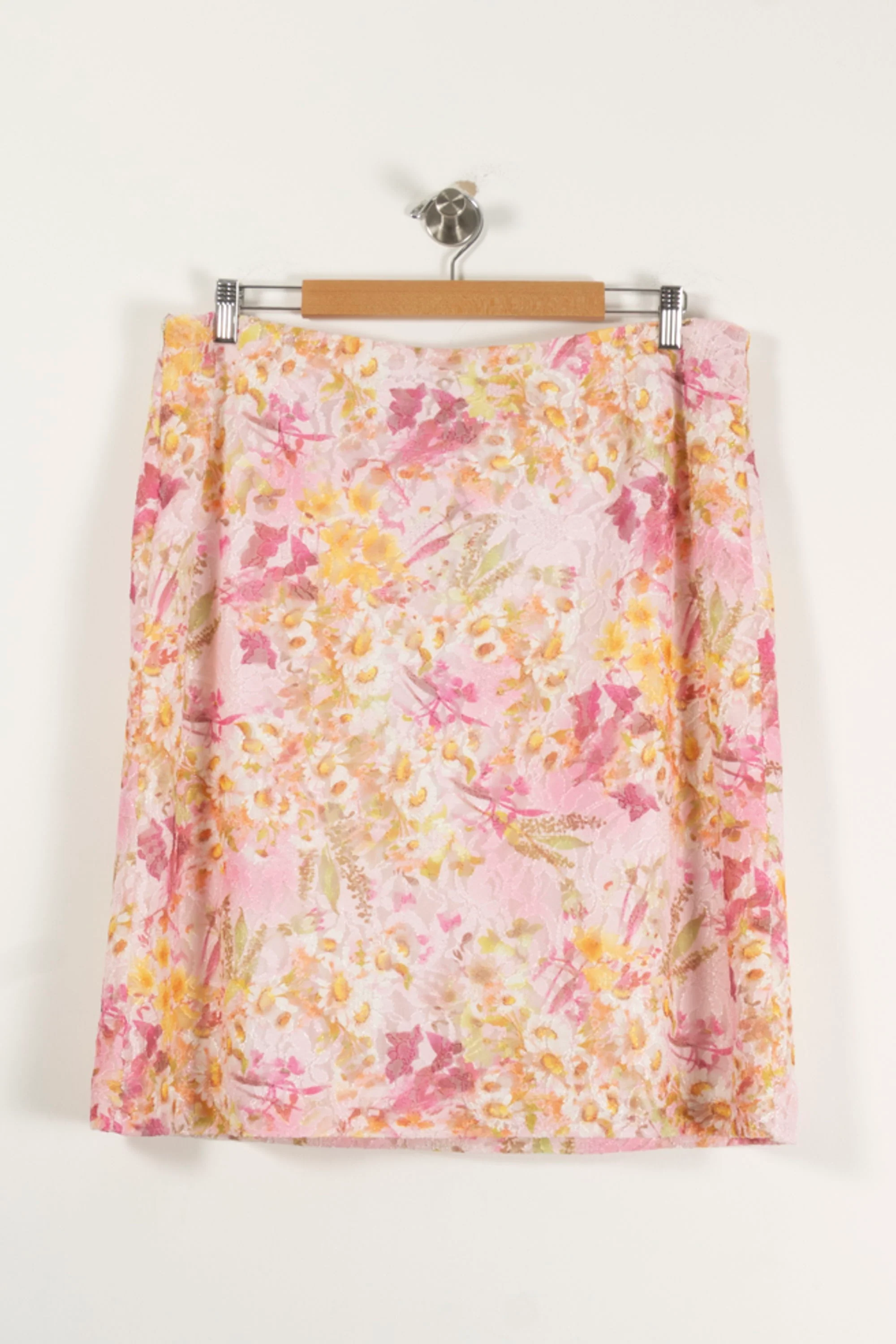 Jupe Fleurie Rose et Jaune - Taille XXXL/46 - Image 4