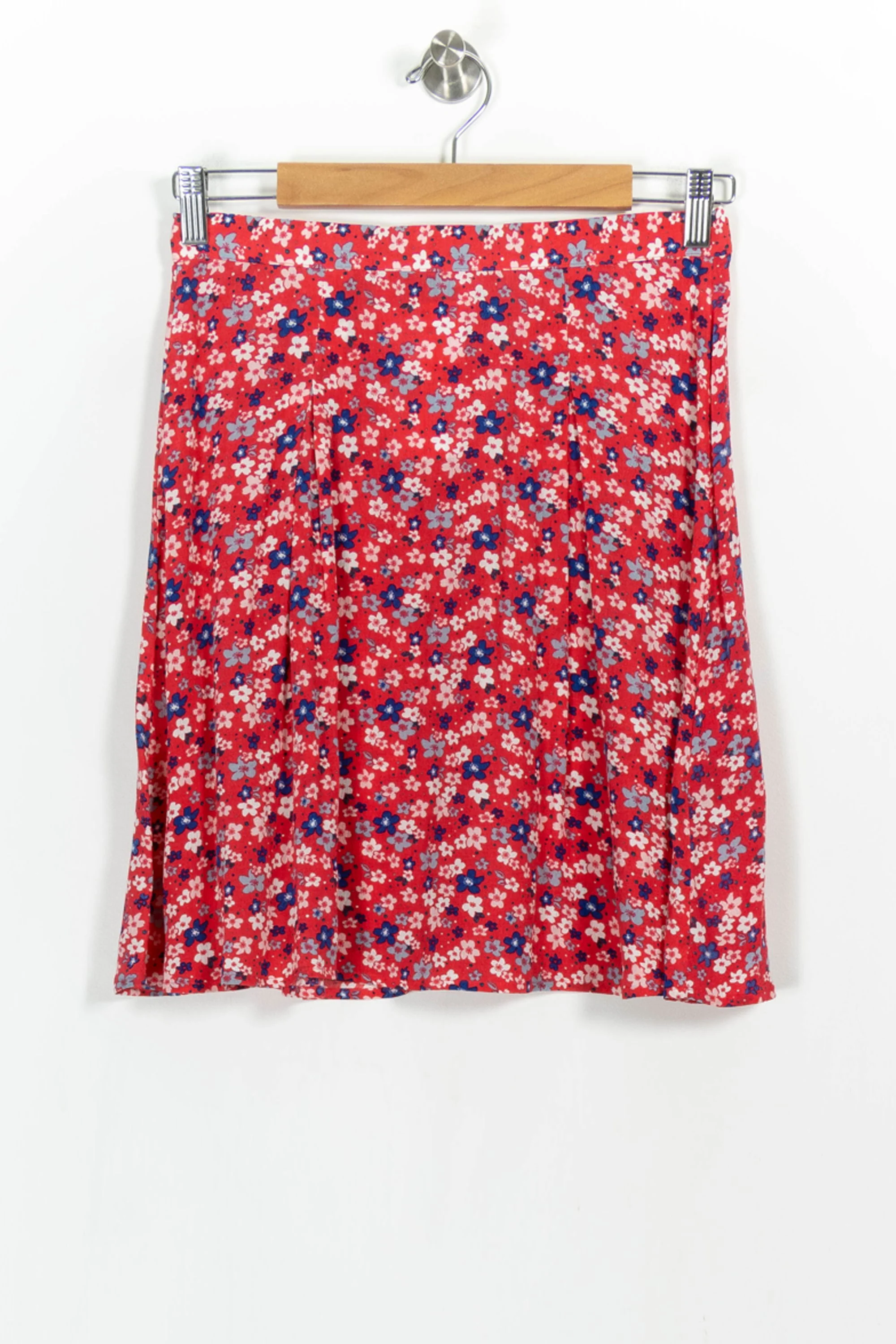 Jupe Fleurie Rouge et Bleue - Taille XS/34 - Image 4