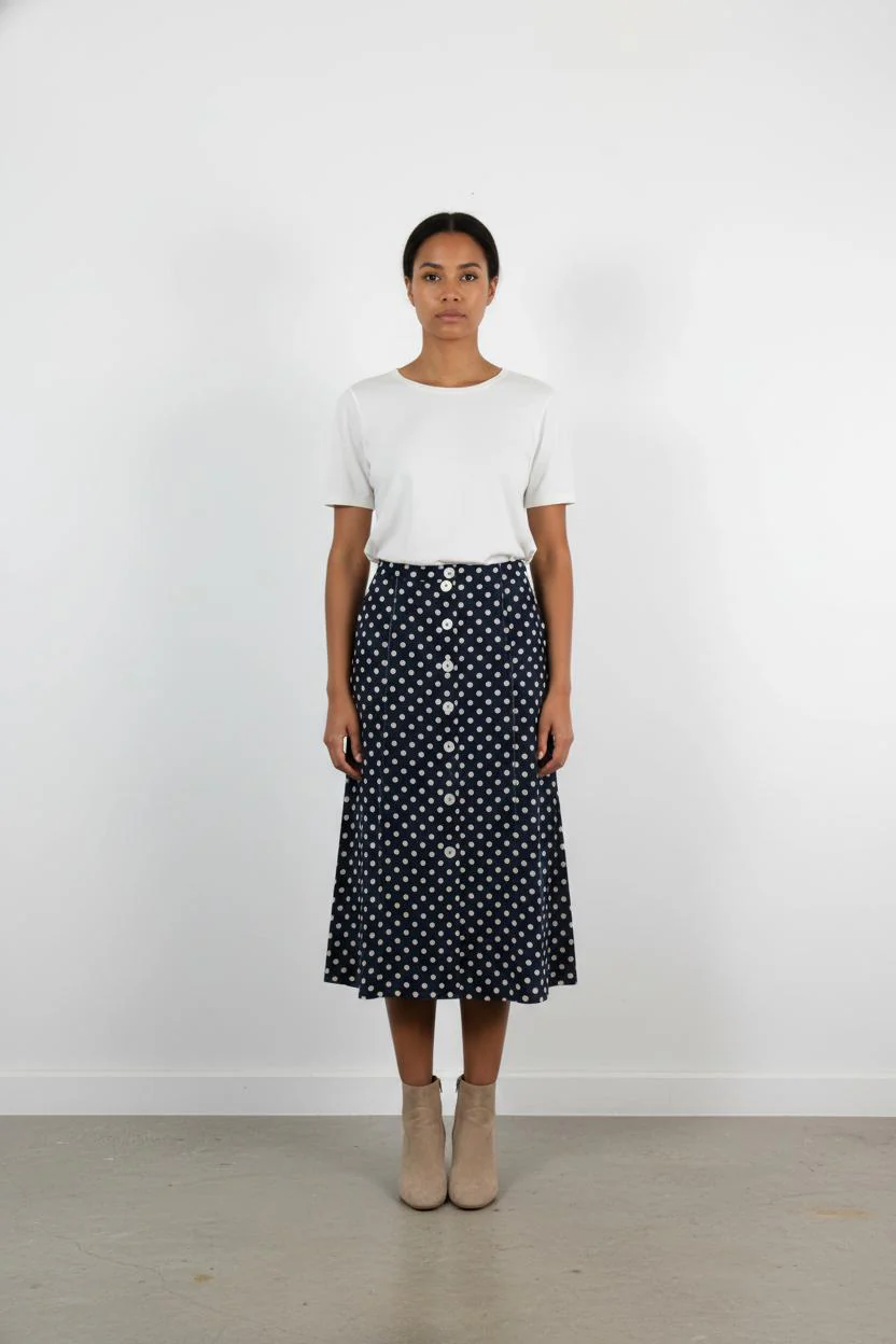 Jupe Longue Bleu et Blanche - Taille XS/34