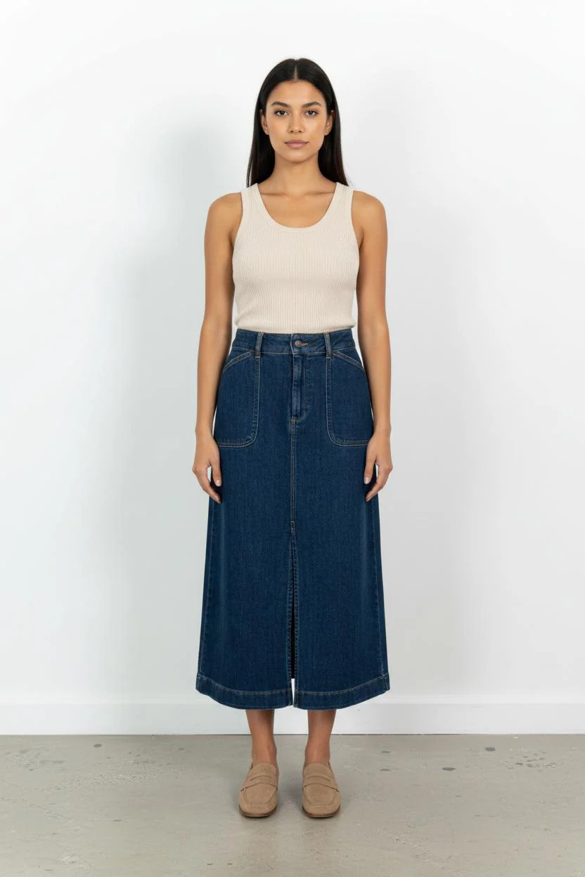 Jupe Longue Bleue - Taille M/38