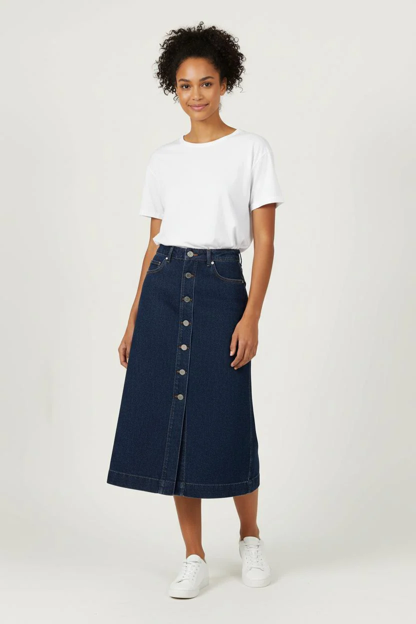 Jupe Longue Bleue - Taille S/36