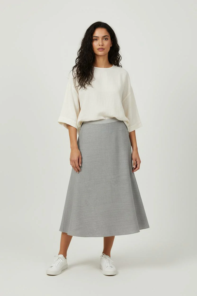 Jupe Longue Grise - Taille M/38