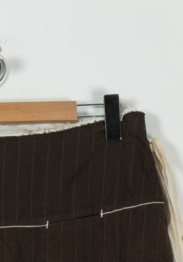 Jupe Longue Marron et Blanche - Taille XL/42 - Image 3