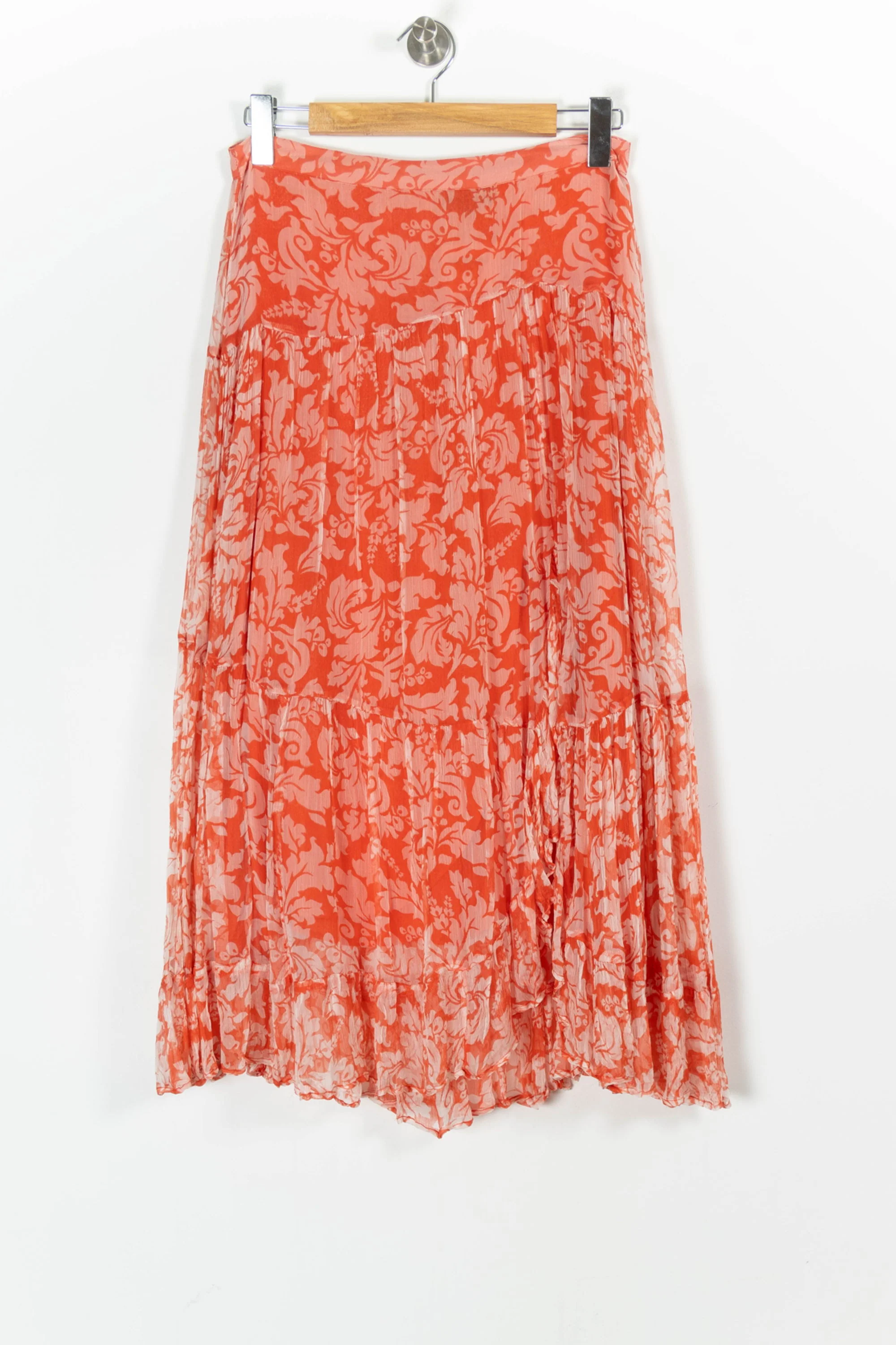 Jupe Longue Orange et Blanche - Taille M/38 - Image 2