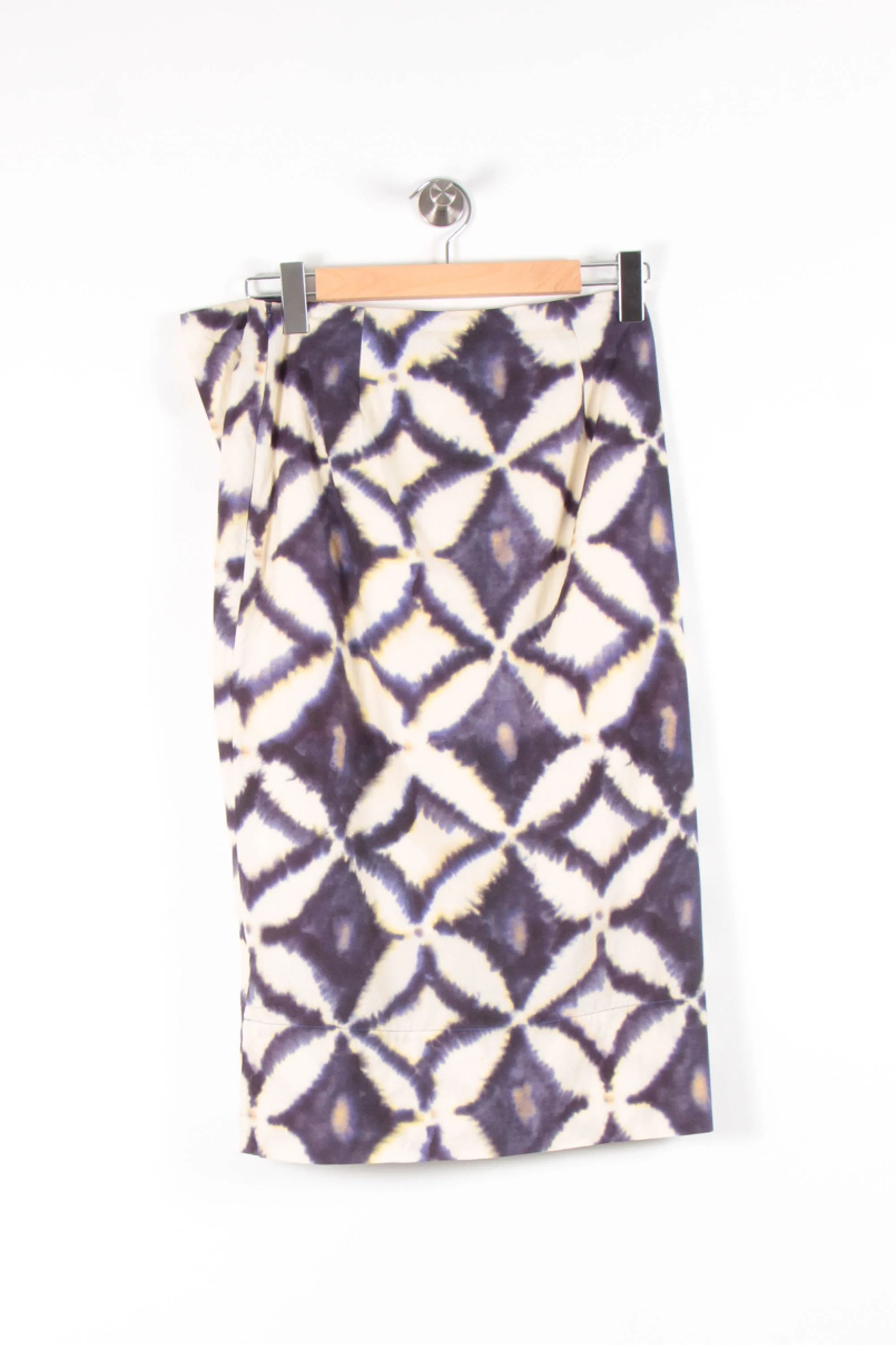 Jupe Midi Beige et Bleu - Taille S/36 - Image 4
