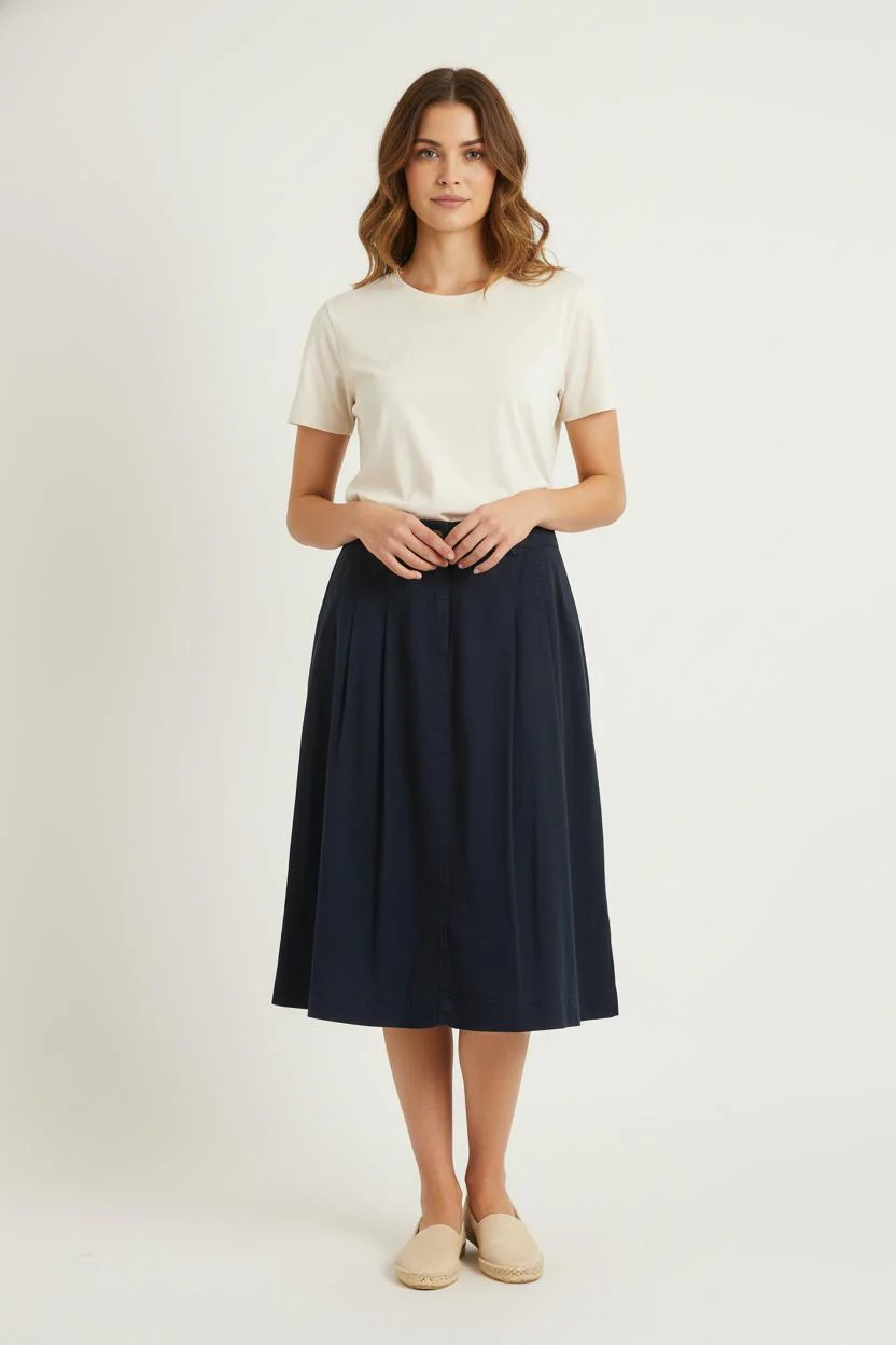 Jupe Midi Bleue - Taille L/40