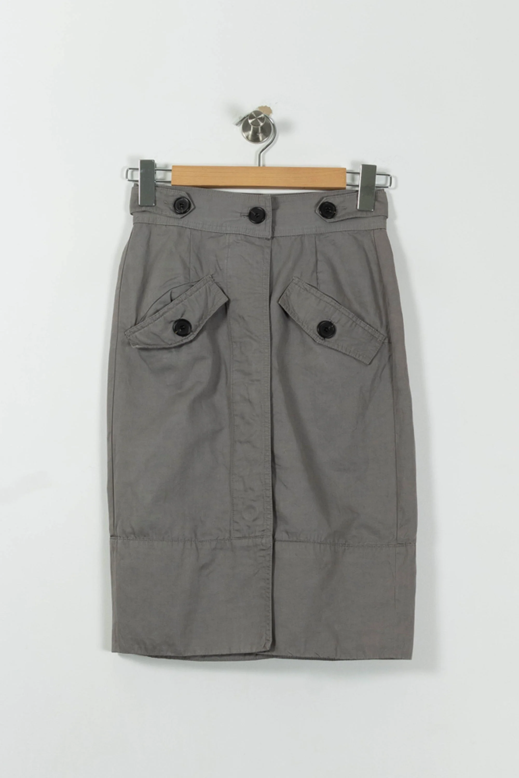 Jupe Midi Grise - Taille S/36 - Image 2