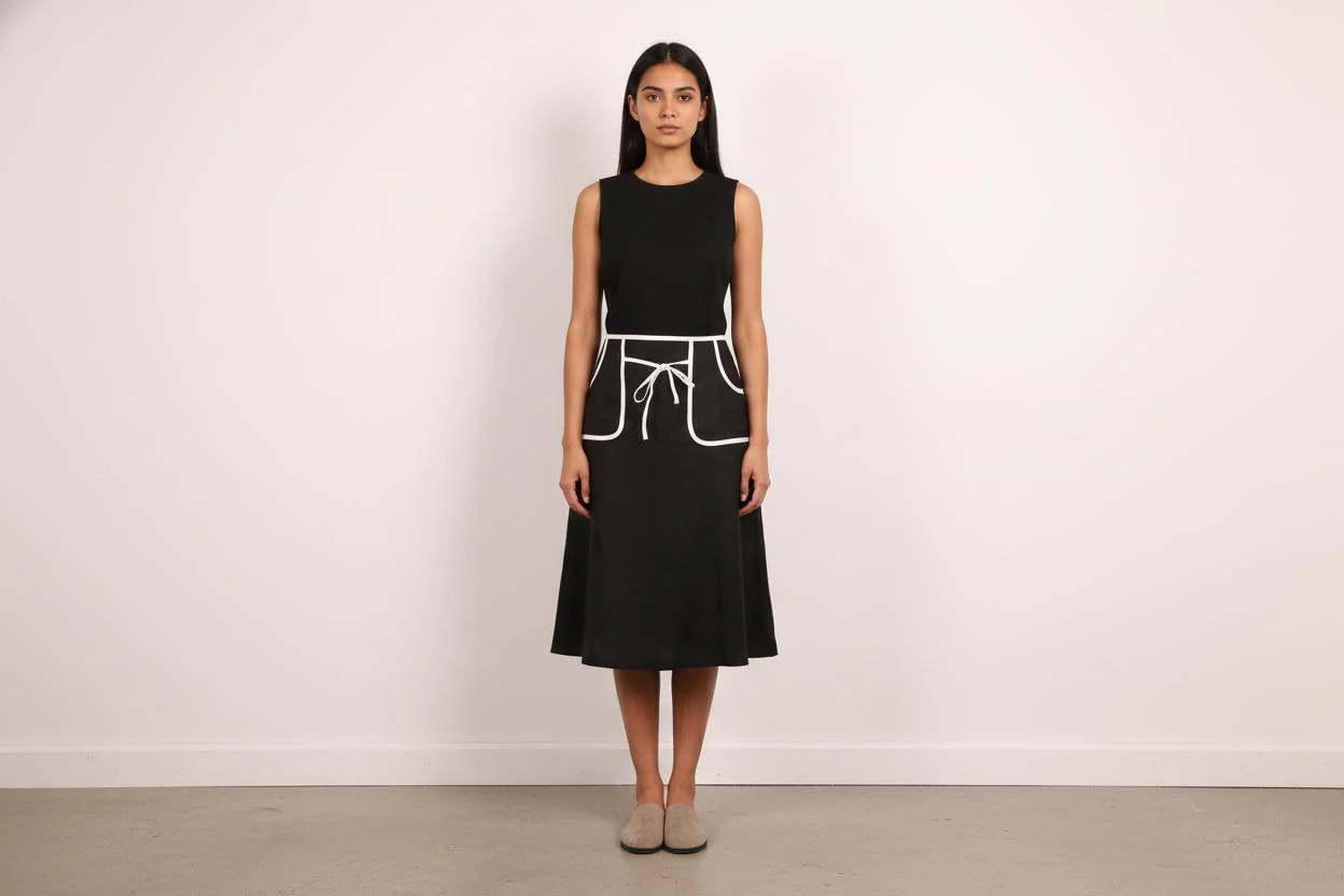 Jupe Midi Noire et Blanche - Taille S/36