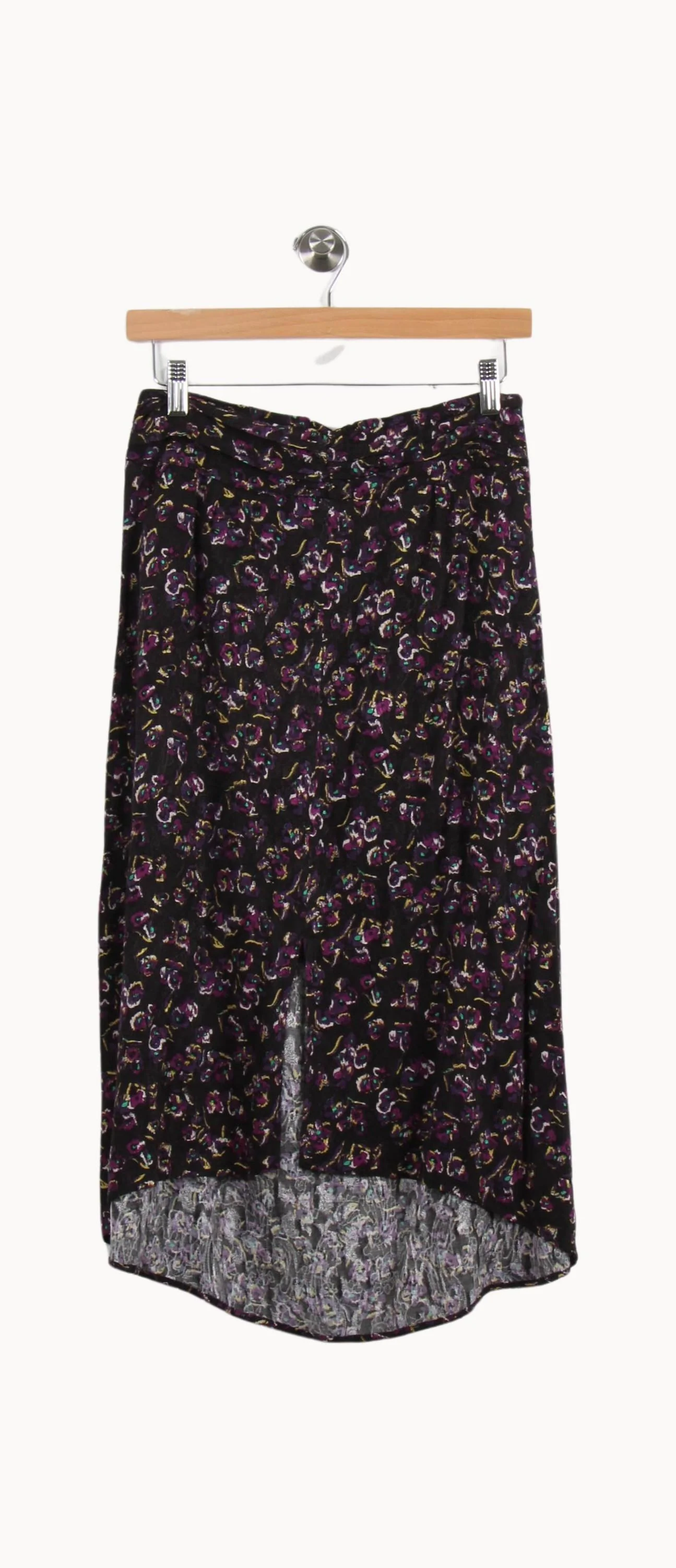 Jupe Midi Noire et Violette - Taille XS/34 - Image 2
