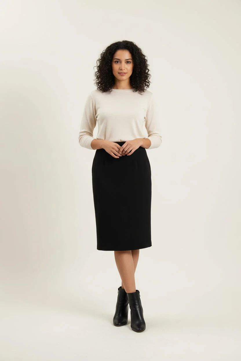 Jupe Midi Noire - Taille XL/42