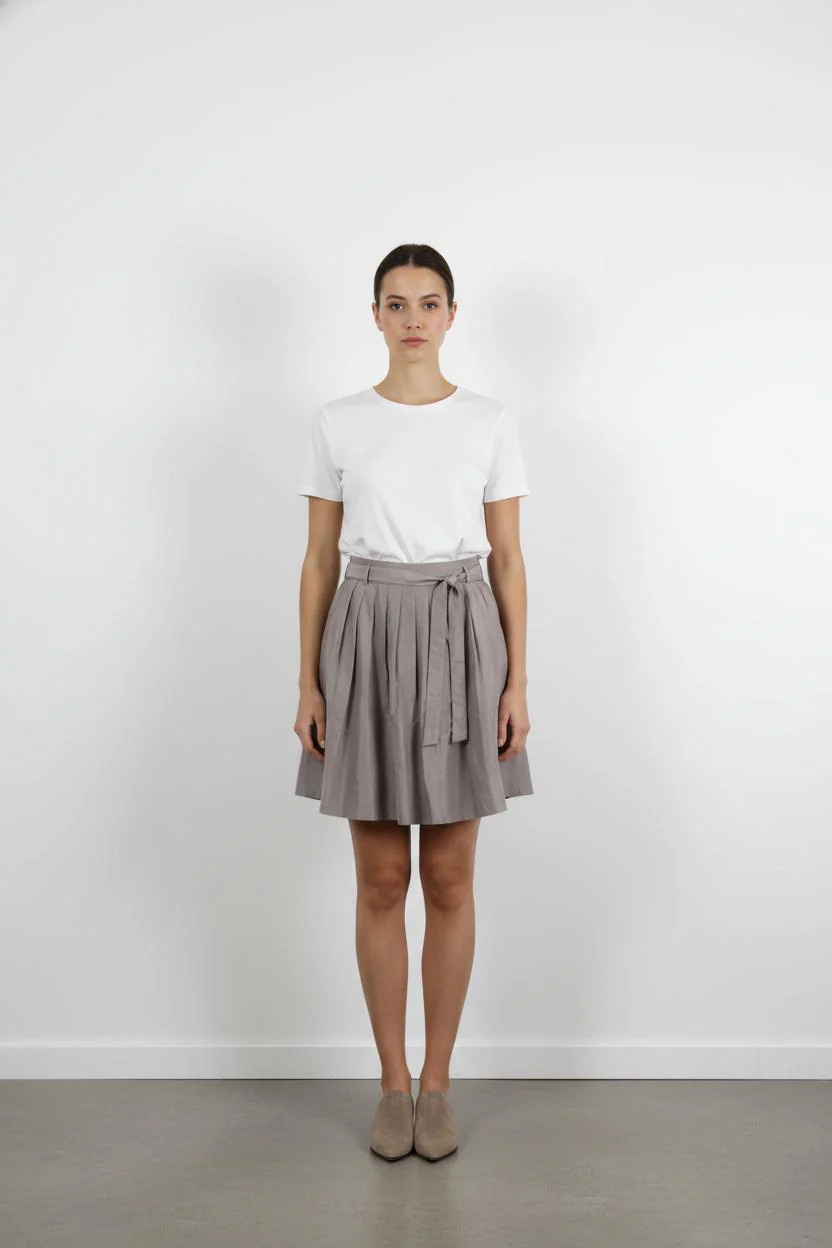 Jupe Plissée Grise - Taille S/36