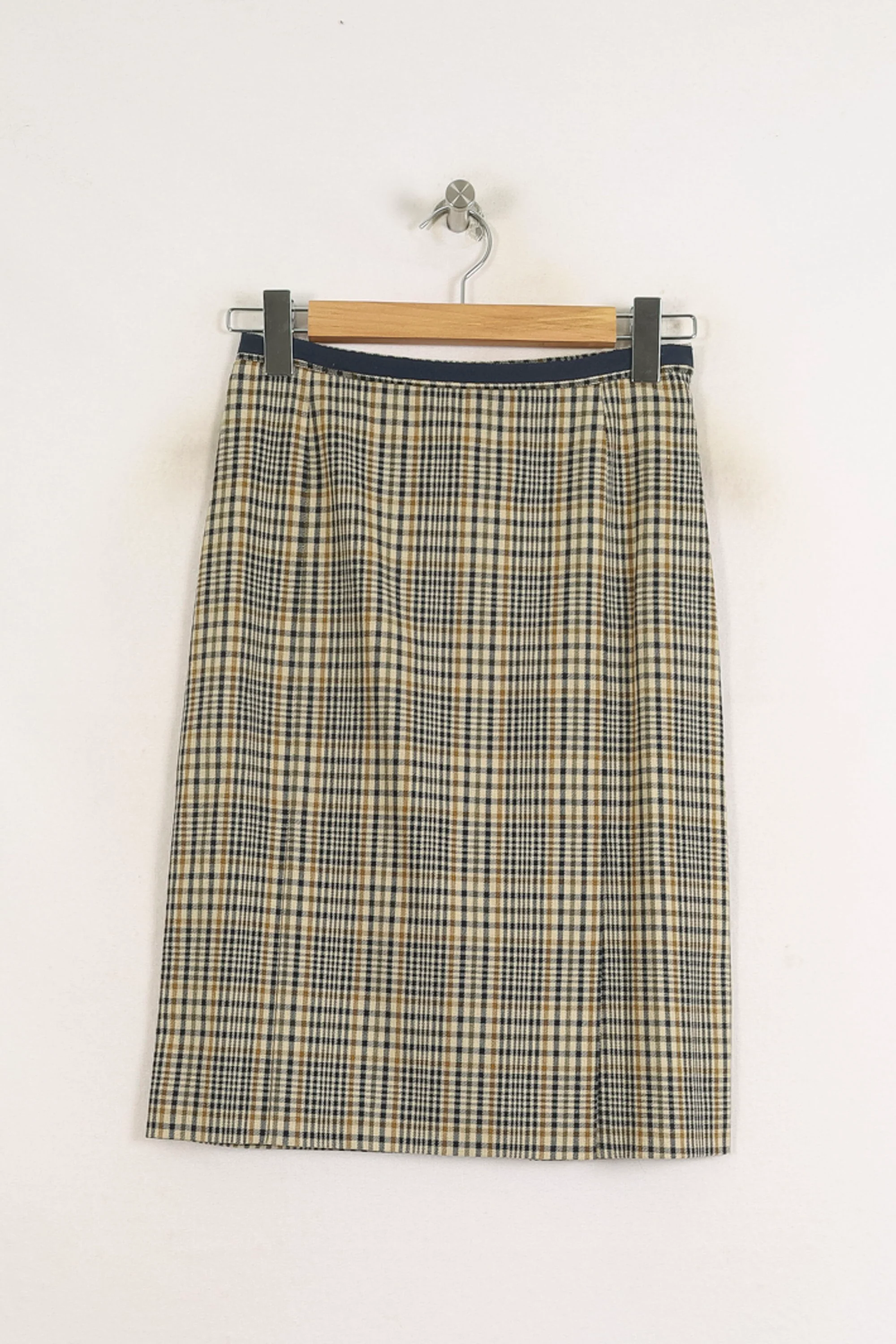 Jupe Plissée Marron et Beige - Taille S/36 - Image 2