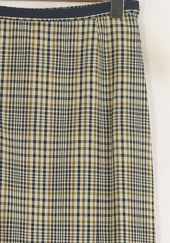 Jupe Plissée Marron et Beige - Taille S/36 - Image 3