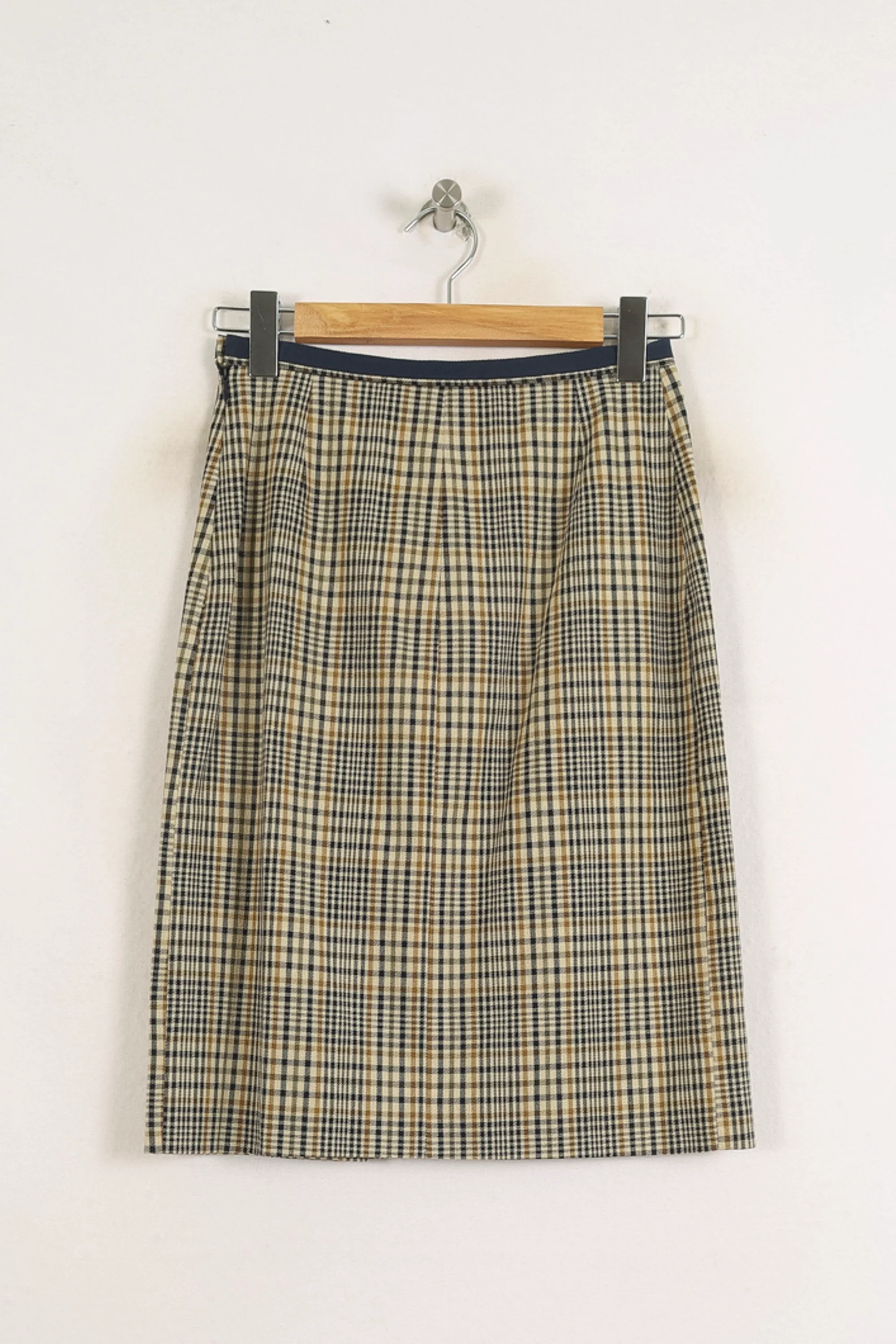 Jupe Plissée Marron et Beige - Taille S/36 - Image 4