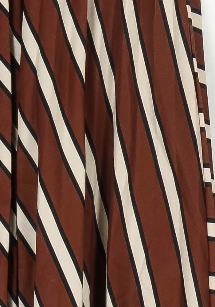 Jupe Plissée Marron et Blanc - Taille S/36 - Image 3