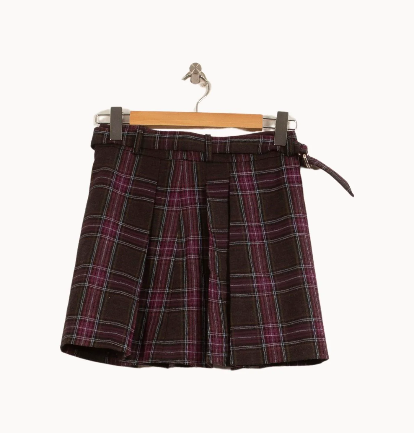 Jupe Plissée Marron et Violette - Taille S/36 - Image 2