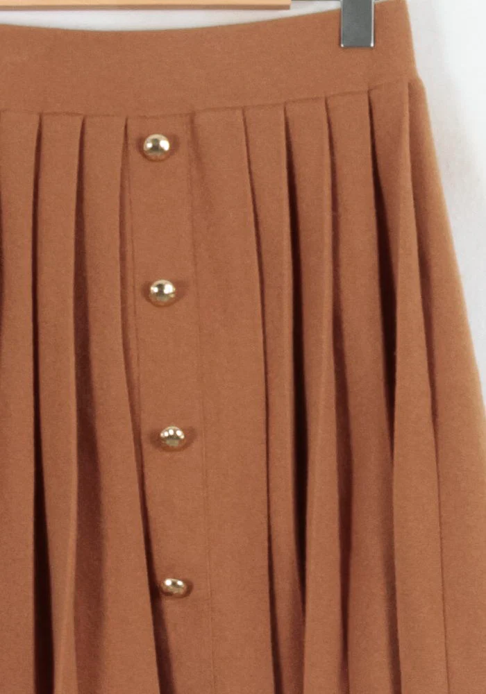 Jupe Plissée Marron - Taille L/40 - Image 3