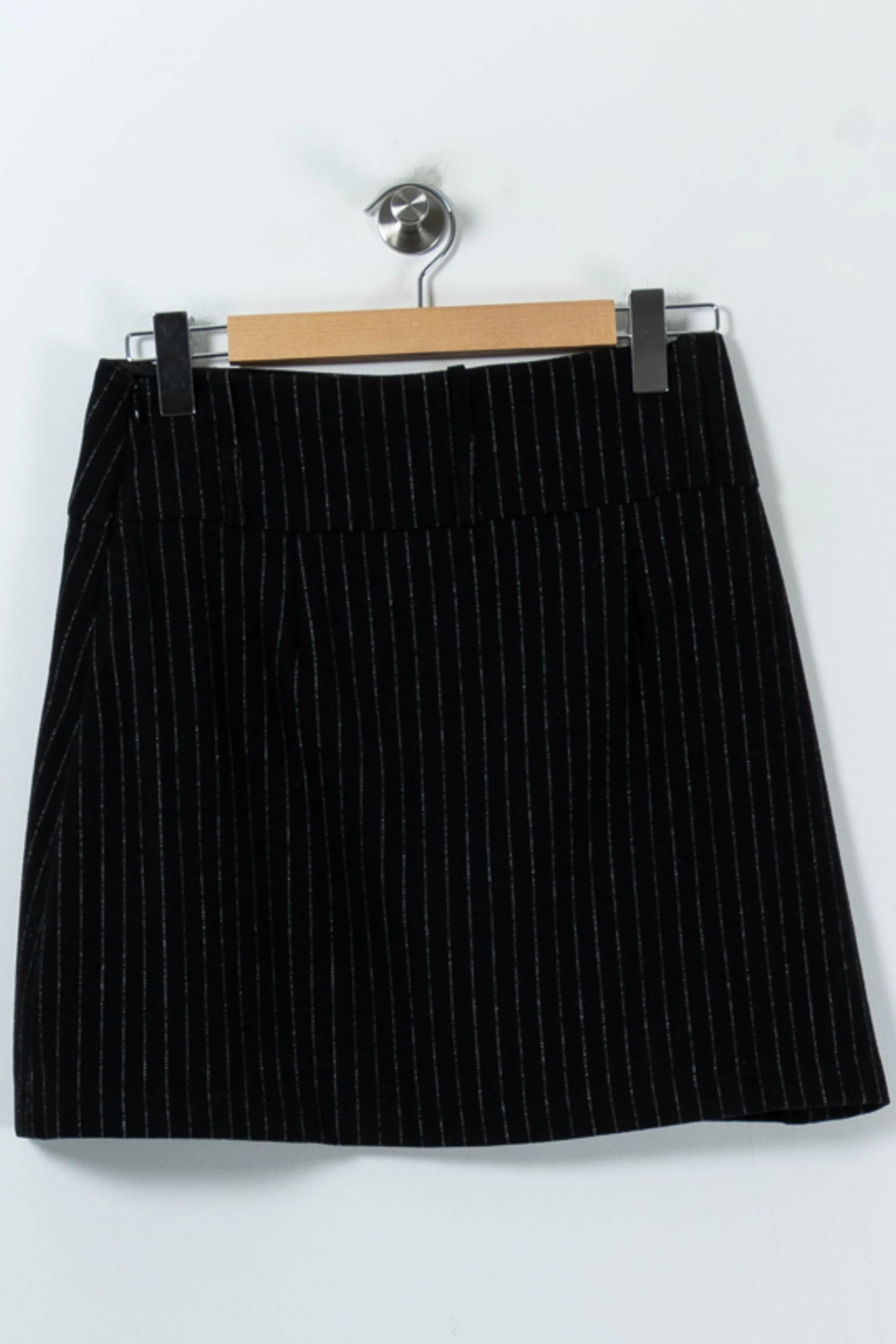 Jupe Plissée Noire à Rayures Blanches - Taille L/40 - Image 4