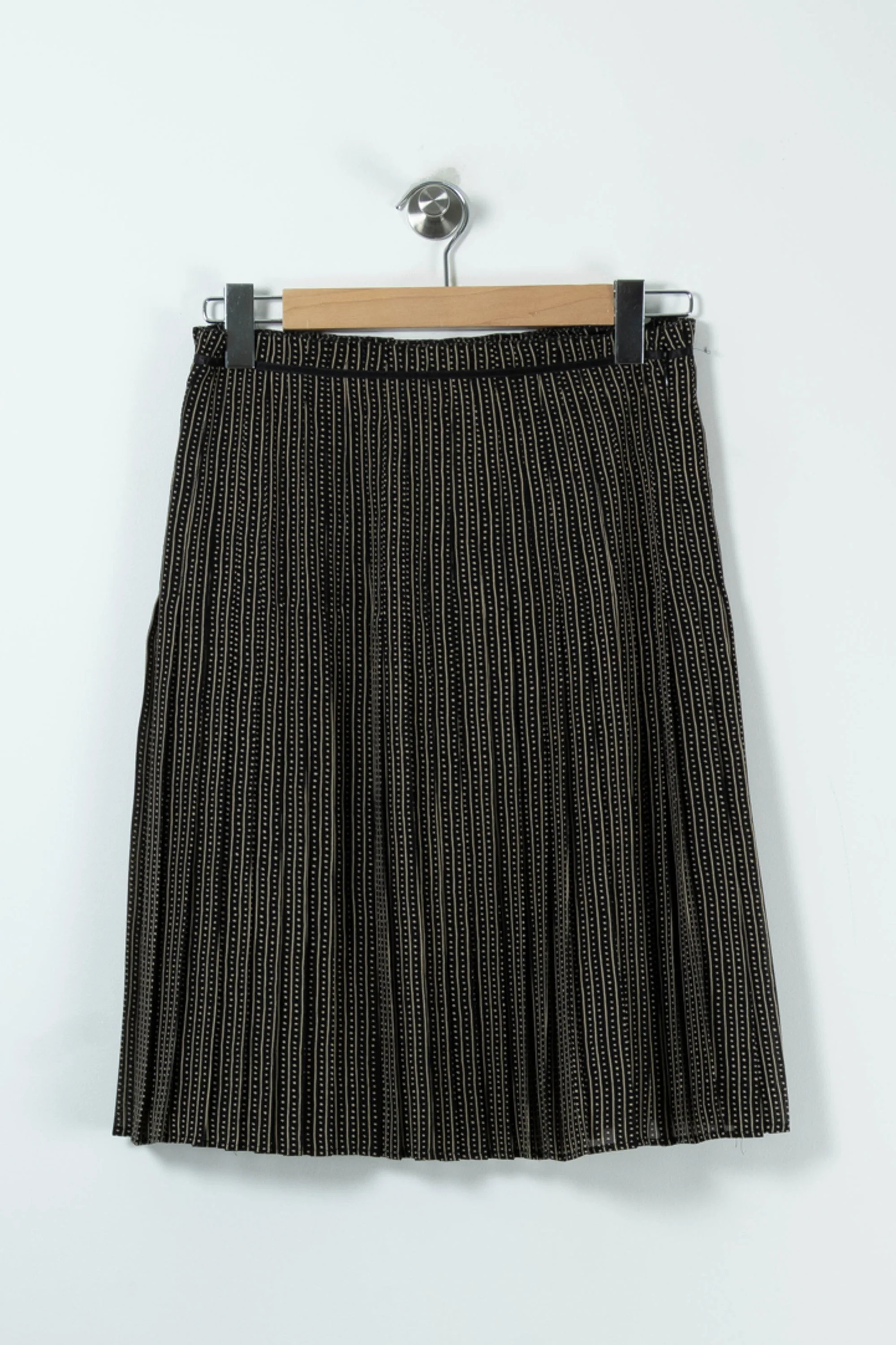 Jupe Plissée Noire et Beige - Taille M/38 - Image 2