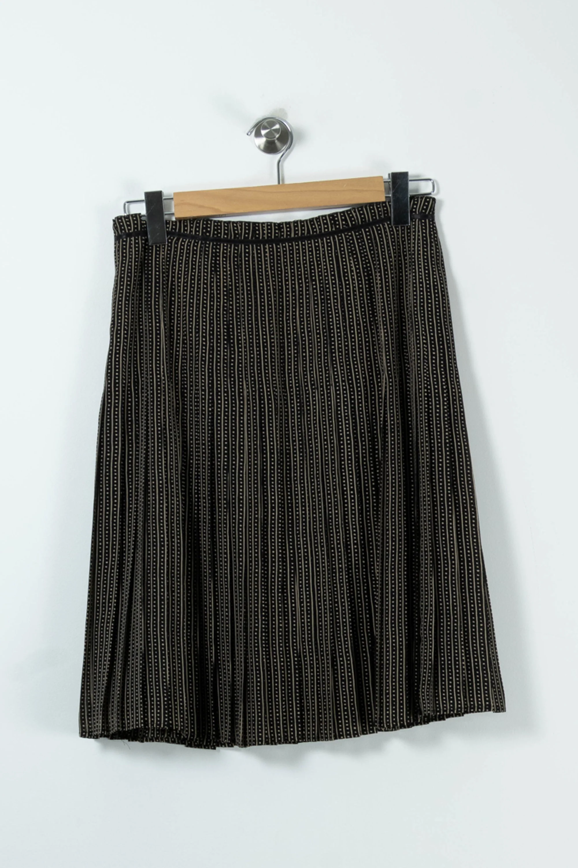 Jupe Plissée Noire et Beige - Taille M/38 - Image 4