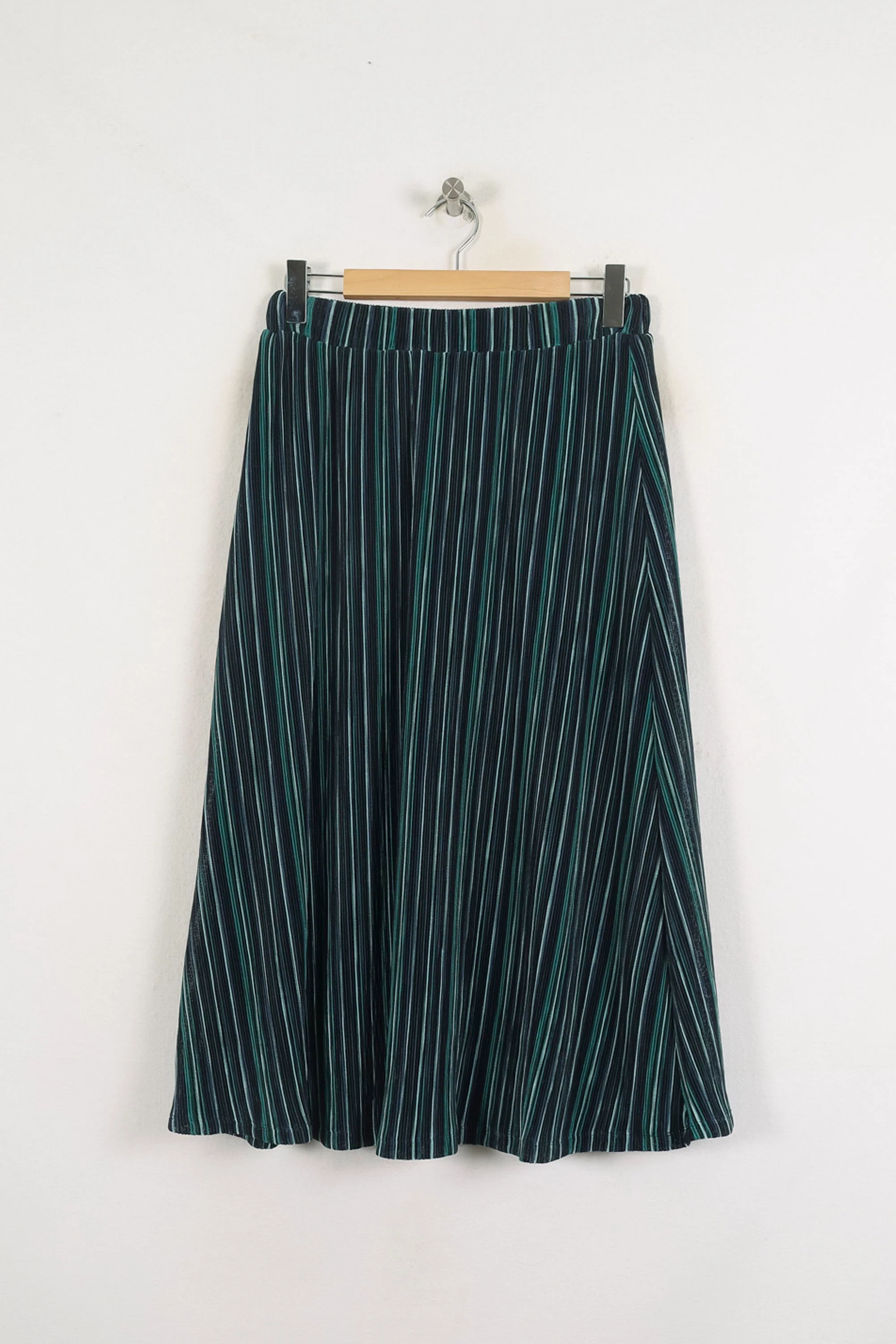 Jupe Plissée Noire et Verte - Taille XS/34 - Image 2