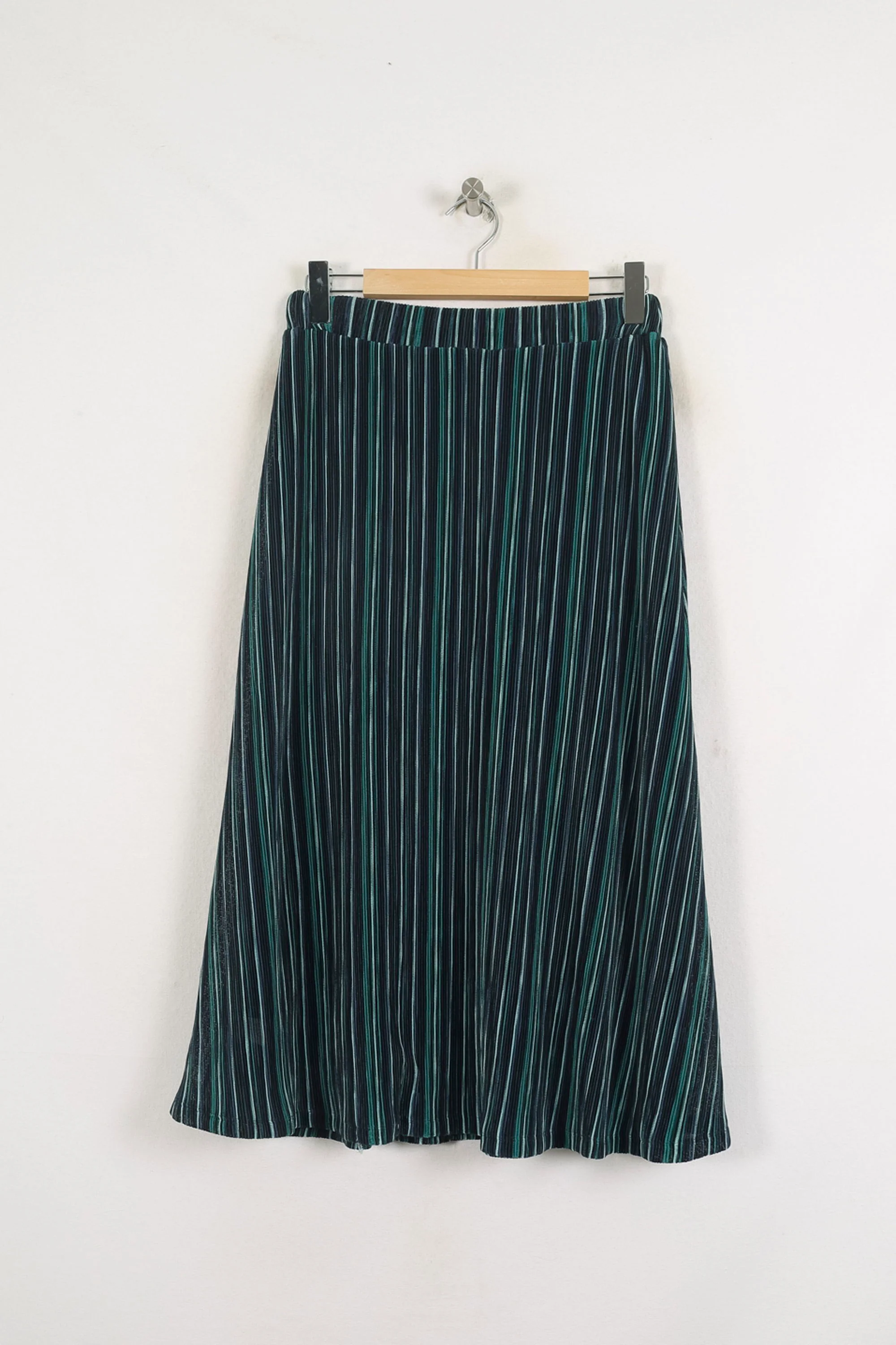 Jupe Plissée Noire et Verte - Taille XS/34 - Image 4