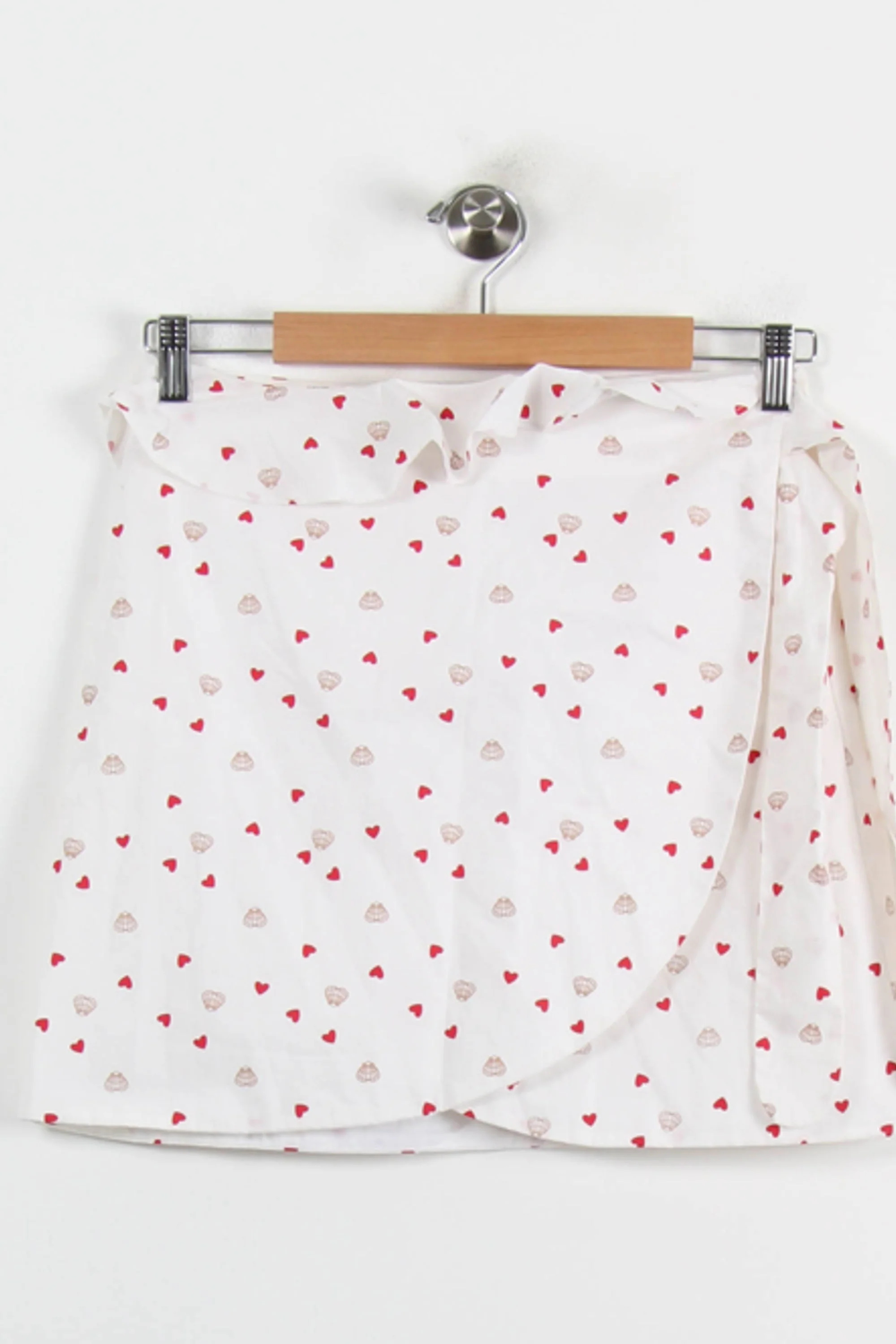 Jupe Portefeuille Blanche et Rouge - Taille M/38 - Image 2