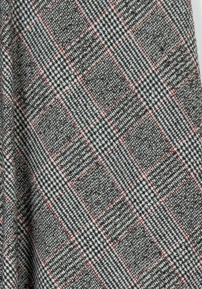 Jupe Portefeuille Grise à Carreaux - Taille L/40 - Image 3