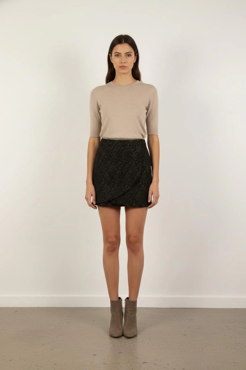 Jupe Portefeuille Noire - Taille S/36