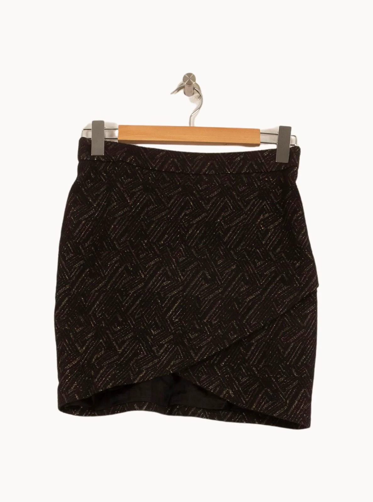 Jupe Portefeuille Noire - Taille S/36 - Image 2