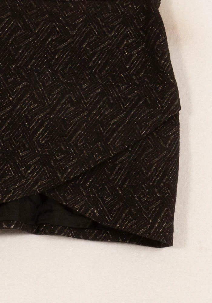 Jupe Portefeuille Noire - Taille S/36 - Image 3