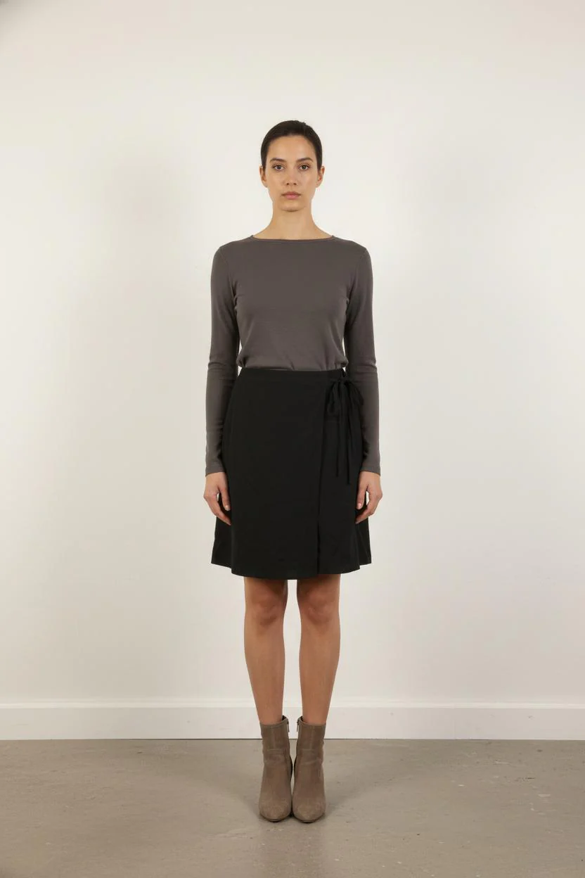 Jupe Portefeuille Noire - Taille S/36