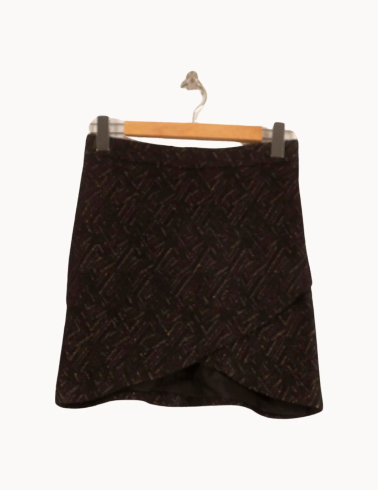 Jupe Portefeuille Noire - Taille S/36 - Image 2