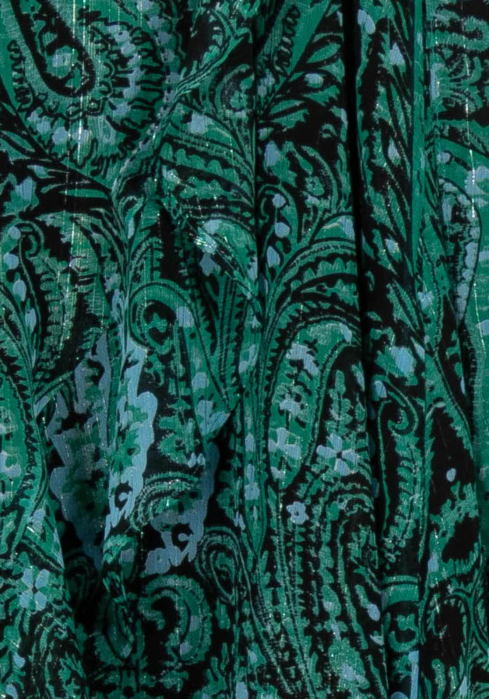 Jupe Portefeuille Verte et Noire - Taille S/36 - Image 3