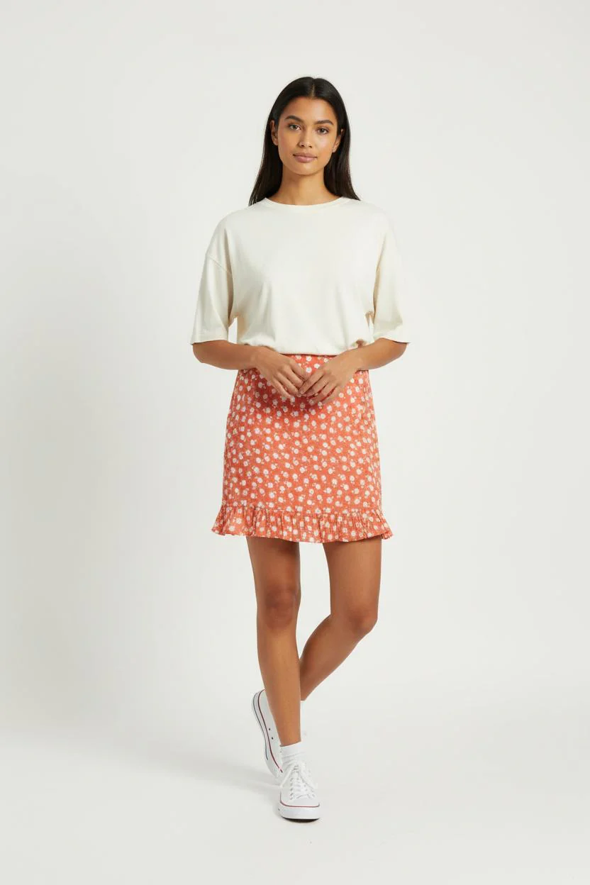 Jupe Rose et Blanche - Taille S/36