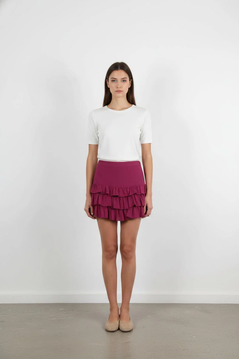 Jupe Volantée Rose - Taille XS/34