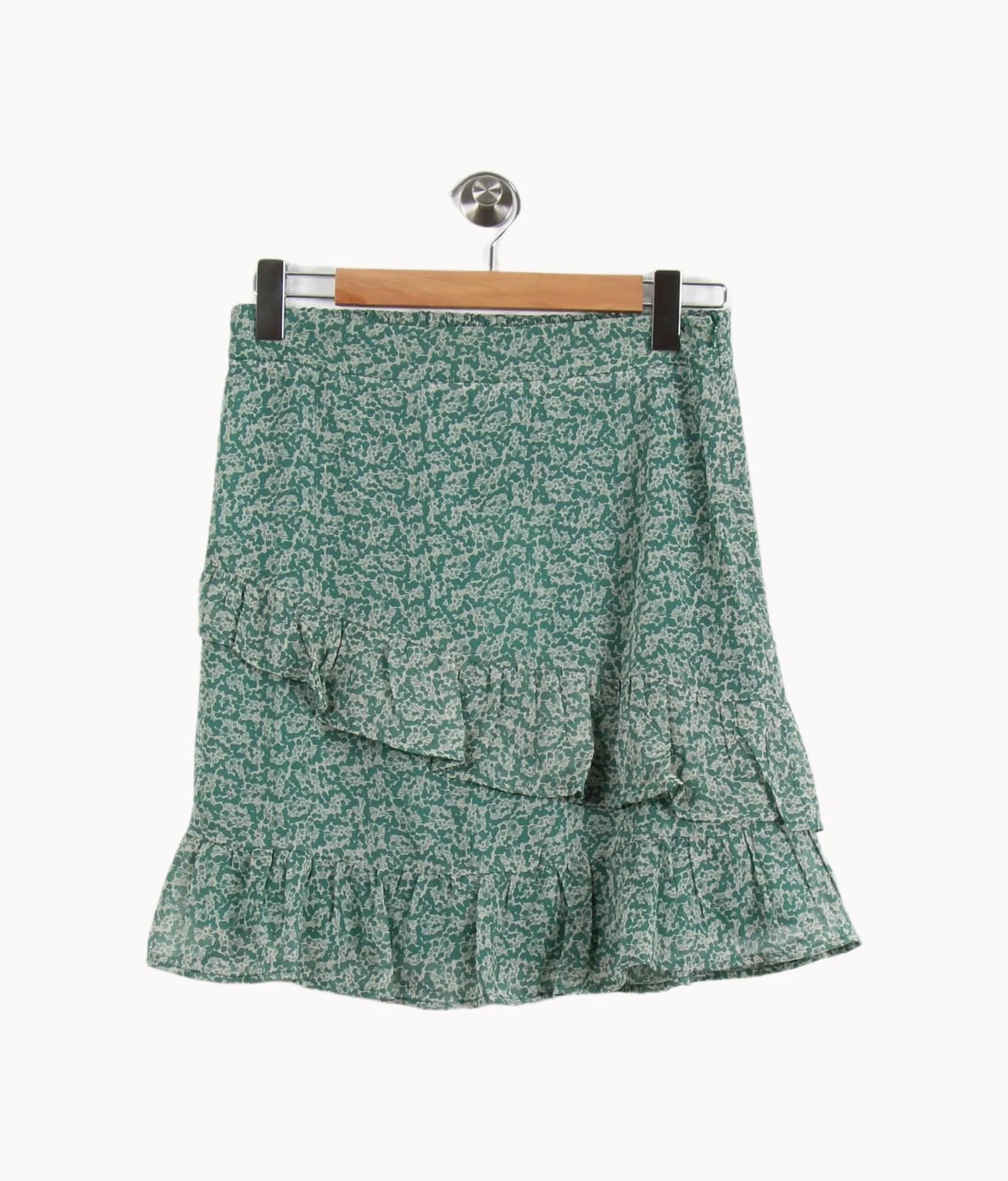 Jupe Volantée Verte et Blanche - Taille L/40 - Image 2