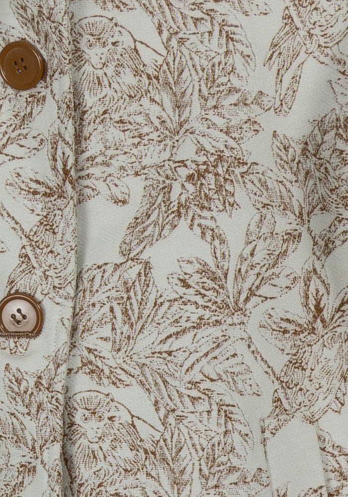 Manteau Beige et Blanc - Taille S/36 - Image 3
