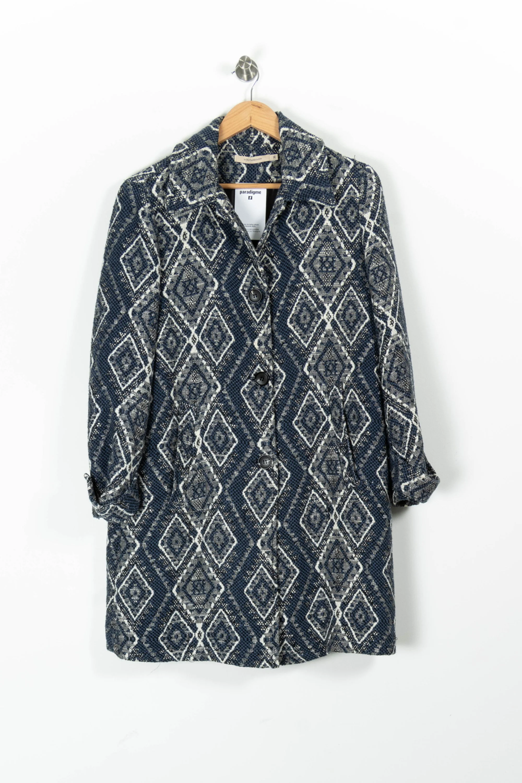 Manteau Bleu et Blanc - Taille S/36 - Image 2