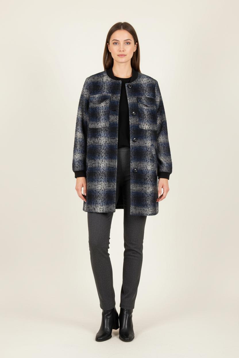 Manteau Bleu et Noir - Taille S/36
