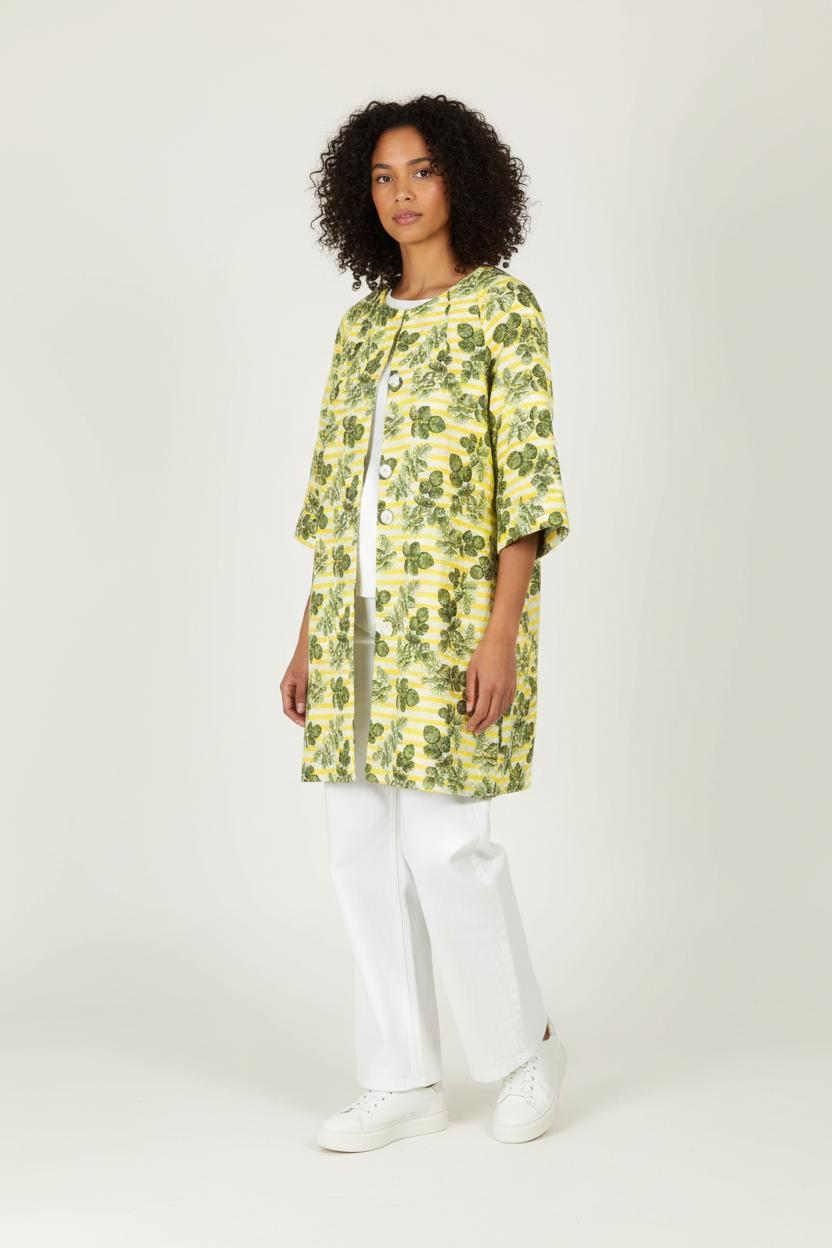 Manteau court Vert et Jaune - Taille XXXL/46
