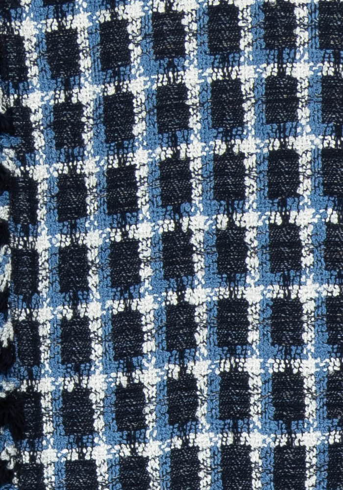 Manteau Long Bleu et Blanc - Taille M/38 - Image 3