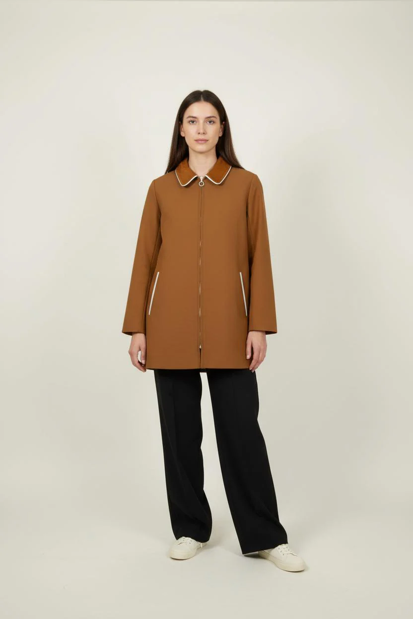 Manteau Marron et Blanc - Taille S/36