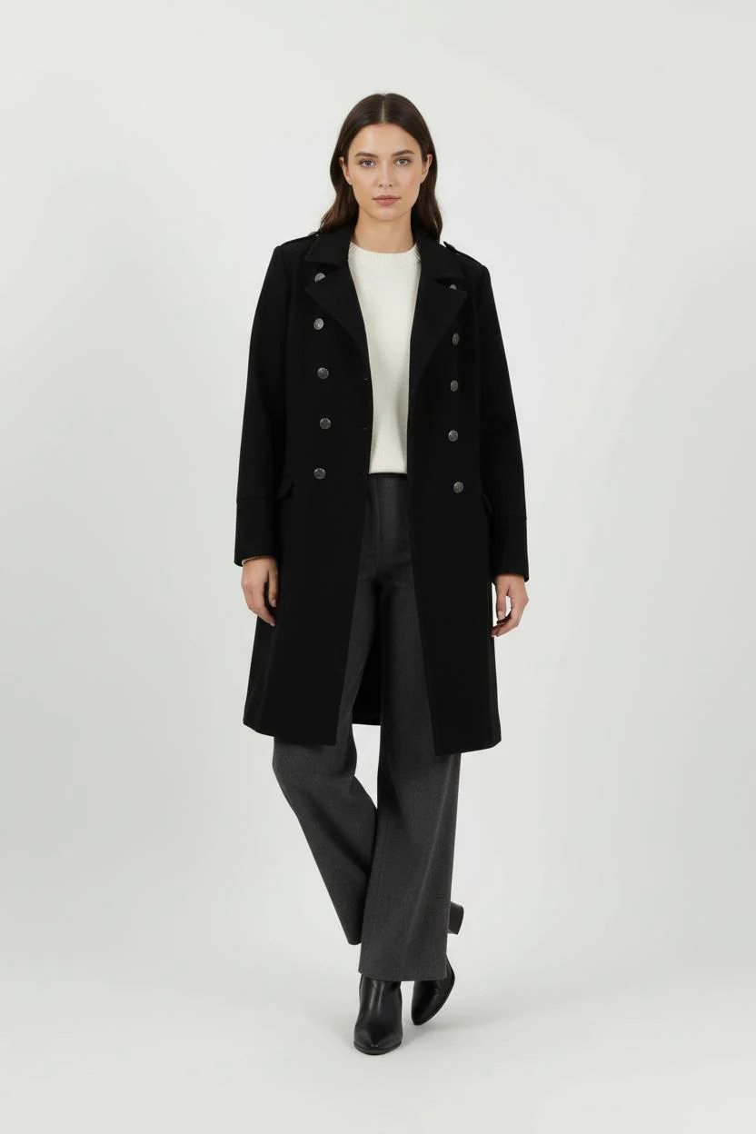 Manteau Militaire Noir - Taille XL/42
