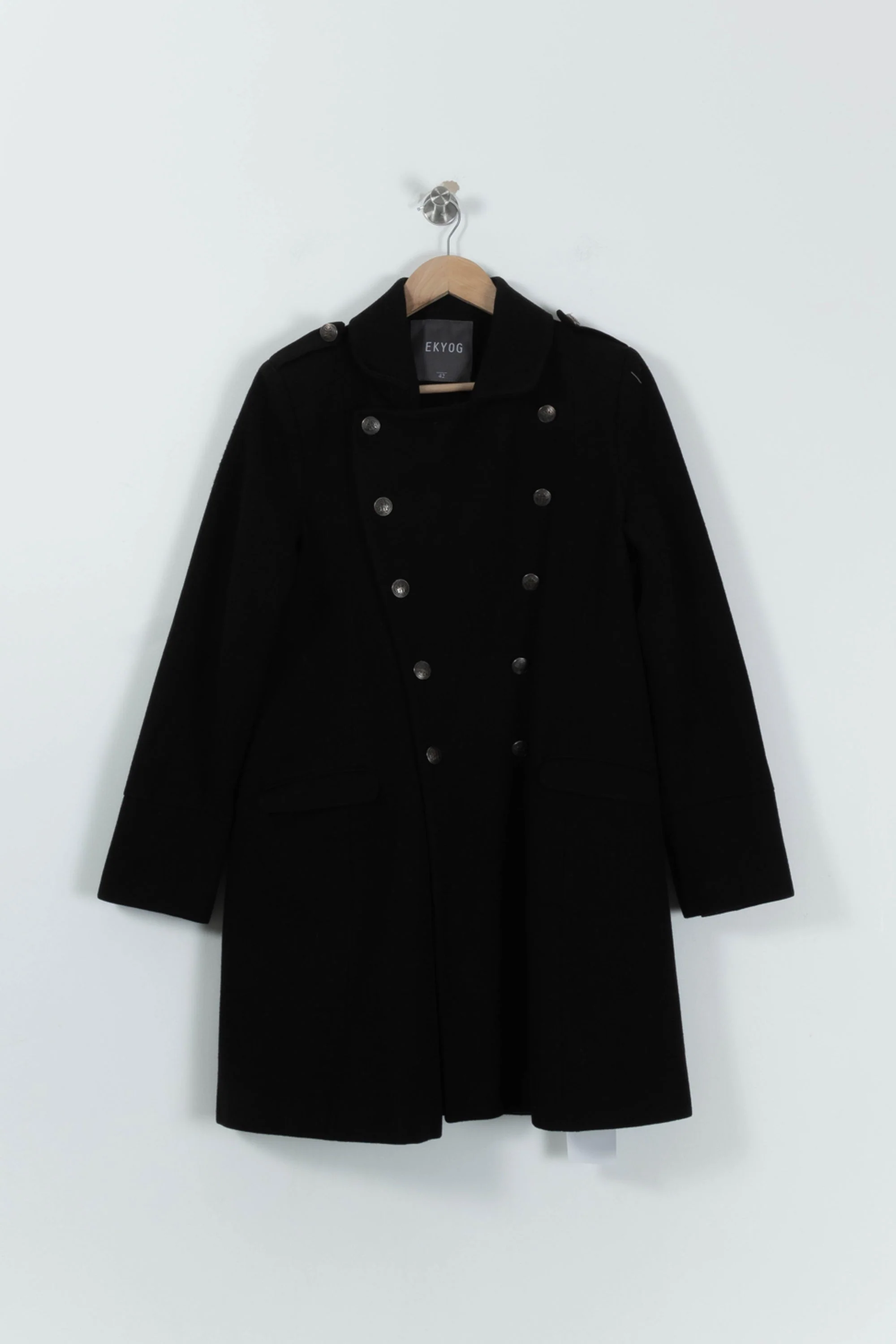 Manteau Militaire Noir - Taille XL/42 - Image 2