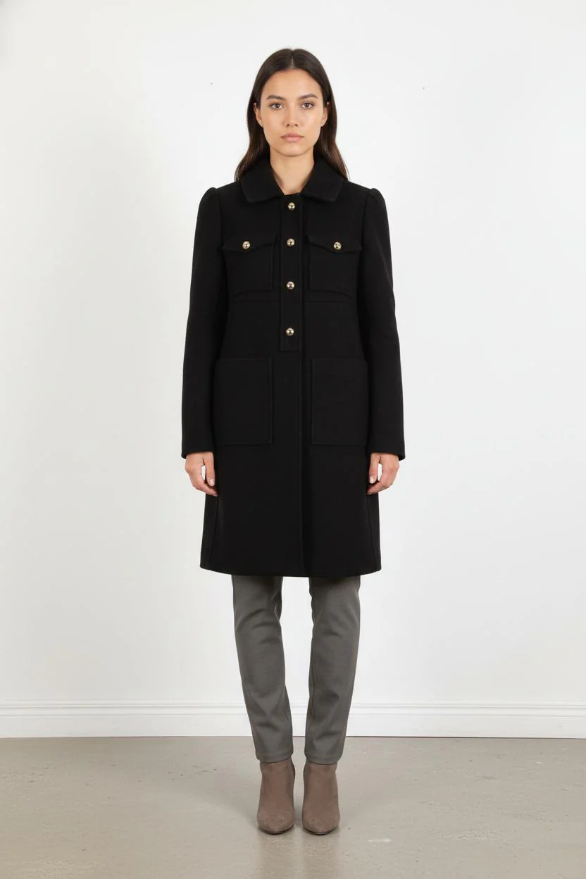 Manteau Noir - Taille XS/34